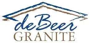De Beer Granite logo with stylized roof.