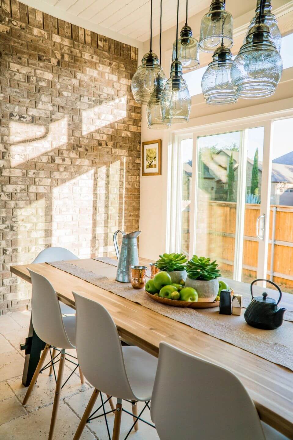Bright dining area with modern decor.